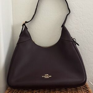 Gold/Espresso Coach Ella Shoulder Bag